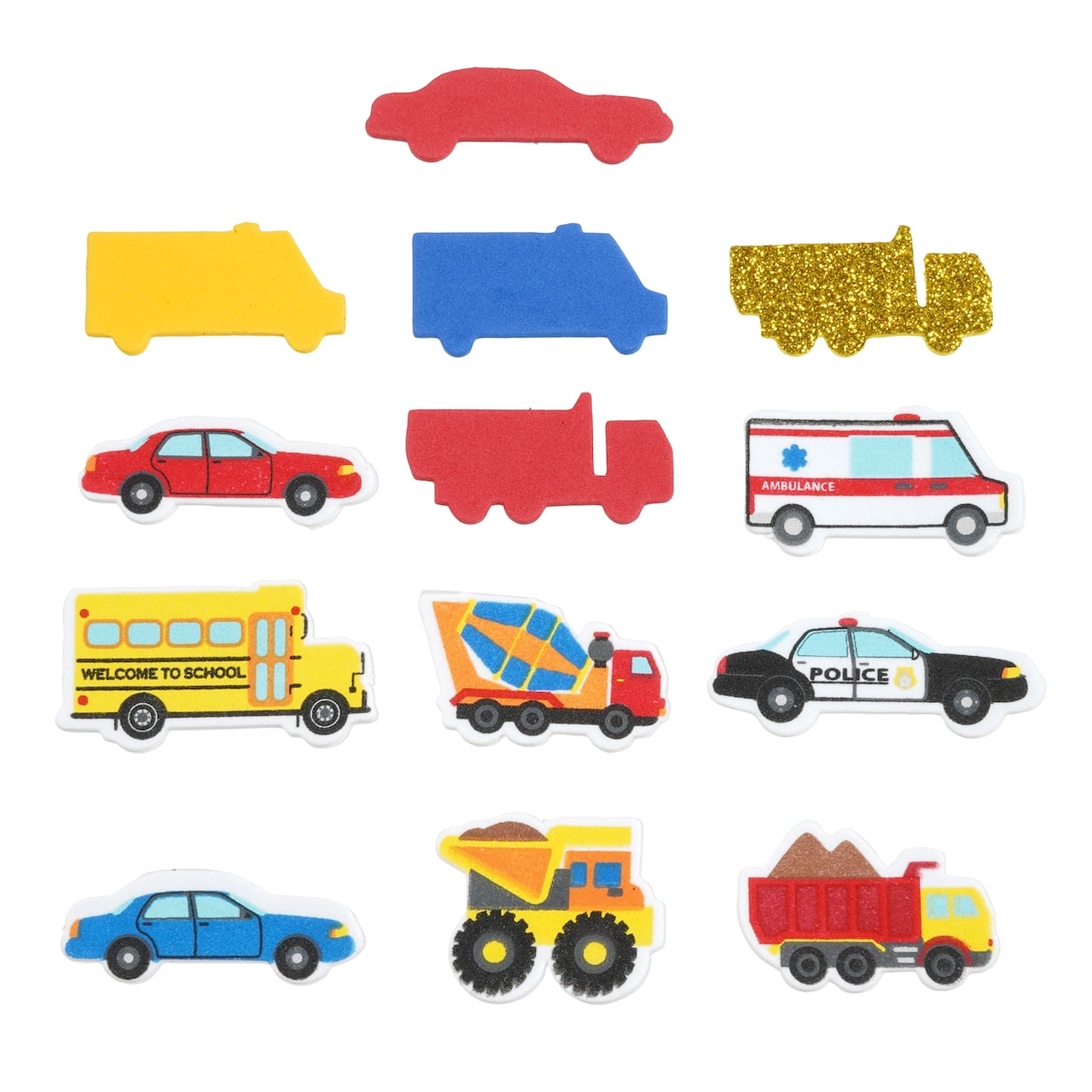 12 Pack: Vehicle Foam Stickers by Creatology&#x2122;